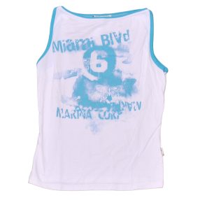 Fehér, Kék ujjatlan felső (110*)