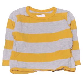 Szürke, Sárga hosszú ujjú póló (68-74)