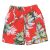 Piros, virágos fürdőnadrág (98-104)