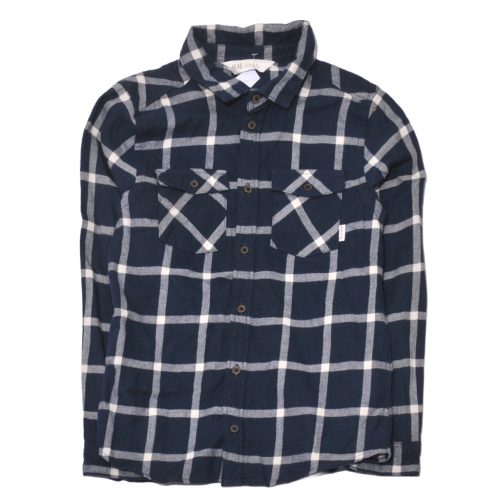 H&M - Kék-fehér kockás hosszú ujjú blúz (140)