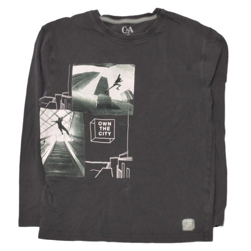 C&A - Szürke hosszú ujjú póló (146-152)