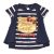 George, Hello Kitty - kék, csíkos, flitteres felső (104-110)