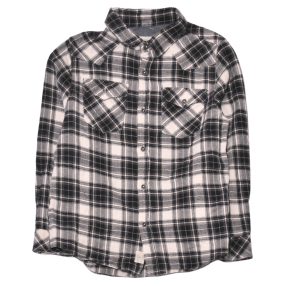 Zara - Szürke-fehér kockás hosszú ujjú blúz (140)