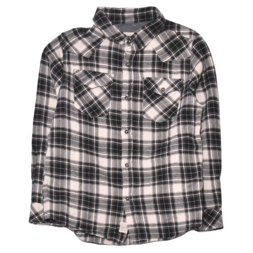 Zara - Szürke-fehér kockás hosszú ujjú blúz (140)