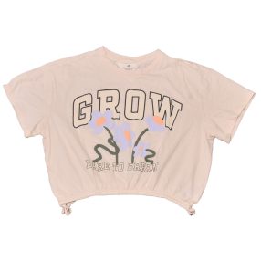 H&M - Krém, virágmintás top-póló (158-164)