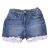 H&M - Kék, csipkés farmer rövidnadrág (122)