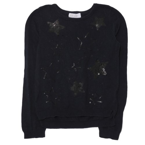 H&M - Sötétkék, flitteres pulóver (122-128)