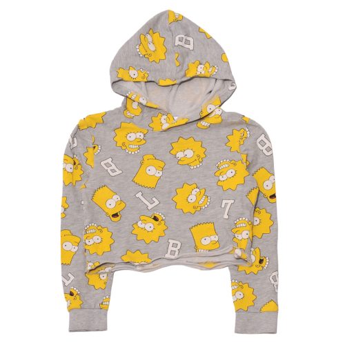 H&M, Simpsons - Szürke crop pulcsi (134-140)