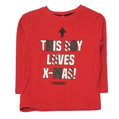 Piros hosszú ujjú póló (92)