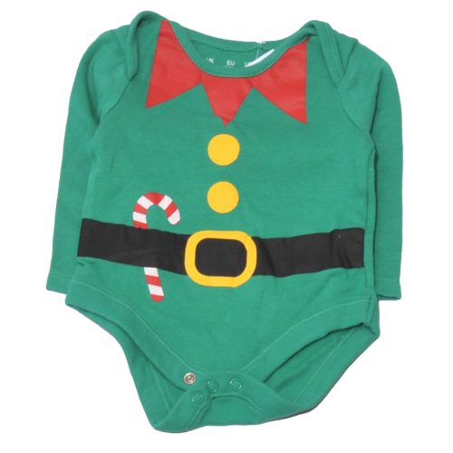 F&F - Zöld, manós hosszú ujjú body (56-62)