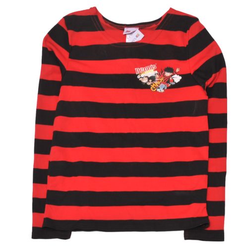 Piros-fekete csíkos  jelmez felső (134-140)