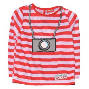   Where's Wally? - Piros-fehér csíkos jelmez felső (122*)