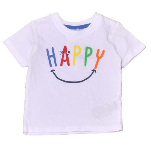 Fehér, happy póló (86)