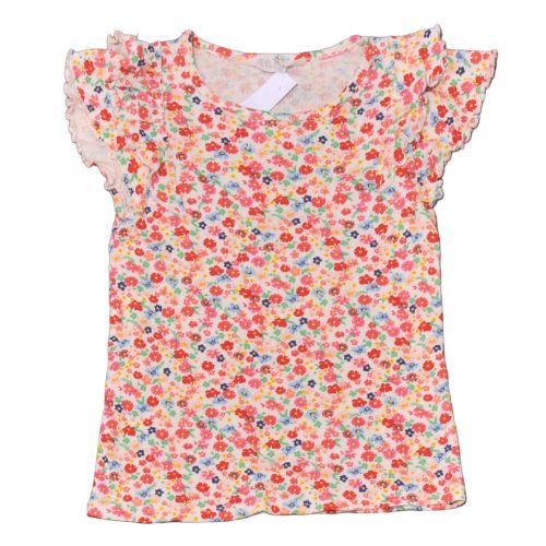 H&M - Fehér, virágmintás felső (122-128)