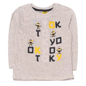 Szürke, nindzsás hosszú ujjú póló (104)