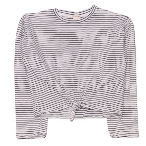 H&M - Kék-fehér csíkos crop felső (158-164)