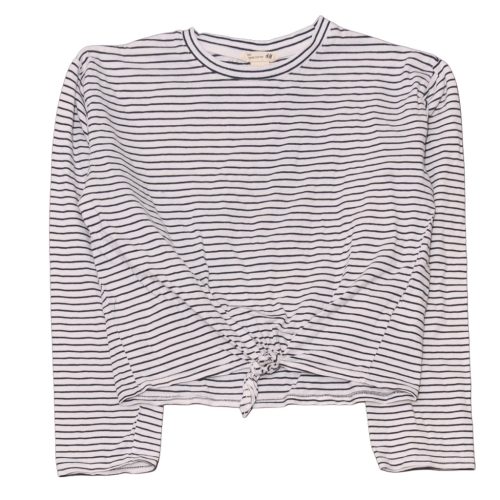 H&M - Kék-fehér csíkos crop felső (158-164)