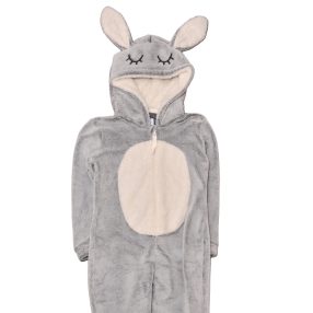 Szürke nyuszis jelmez/overál (110-116)