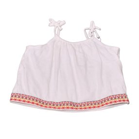 Zara - Fehér, hímzett ujjatlan felső (110)