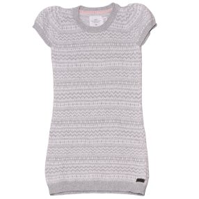 H&M - Szürke, fehér, csillogós angóra ruha (158-164)