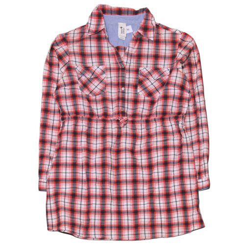 C&A - Piros-fehér kockás ing-ruha (170-176)