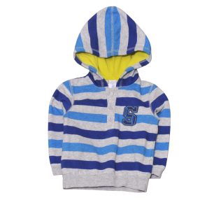 C&A - Kék-szürke csíkos pulóver (86)