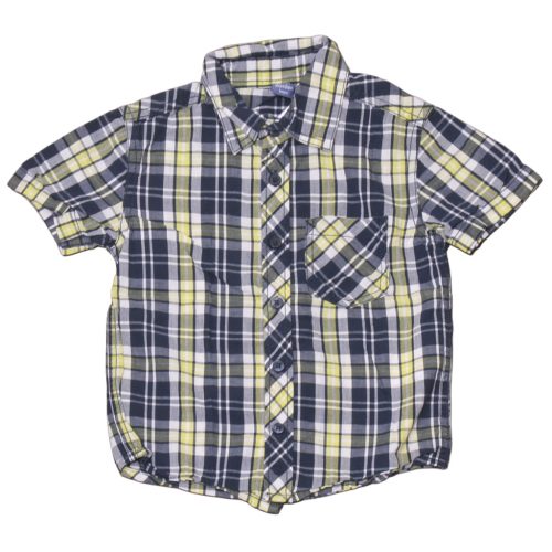 Kék-fehér kockás rövid ujjú ing (104)