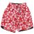 Piros, virágmintás fürdőnadrág (122-128)