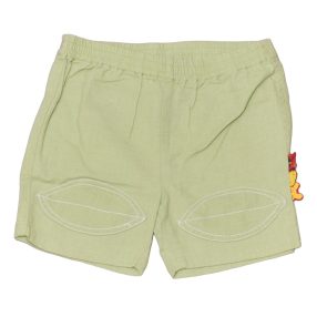 Zöld lenvászon rövidnadrág (62-68)