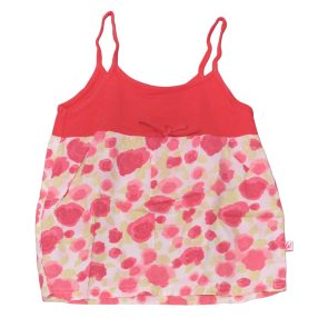 Rózsaszín, mintás ujjatlan felső (104*)