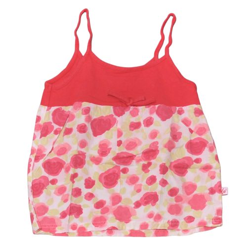 Rózsaszín, mintás ujjatlan felső (104*)