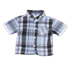 Kék kockás rövid ujjú ing (56-62)