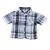 Kék kockás rövid ujjú ing (56-62)