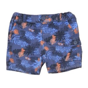 Kék, levélmintás rövidnadrág (74)