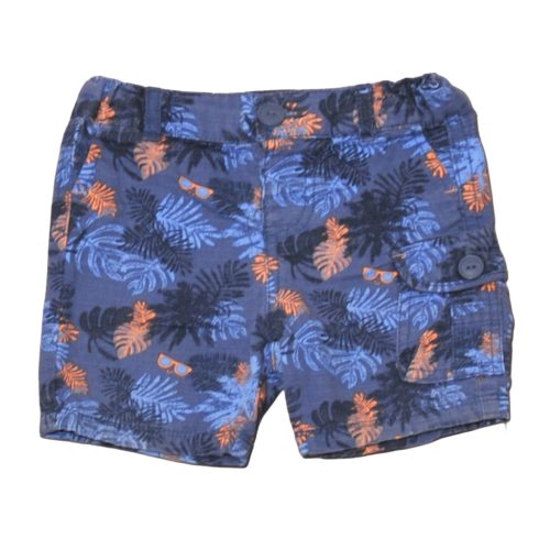 Kék, levélmintás rövidnadrág (74)