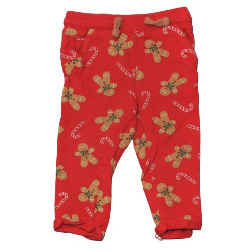 Piros, karácsonyi melegítőnadrág (80-86)