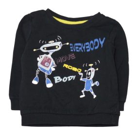 Kék, robotos pulóver (80)