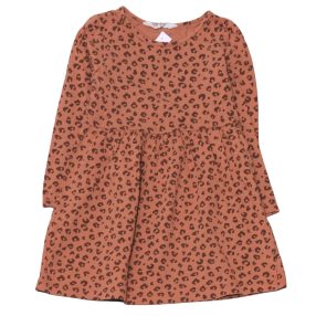 H&M - Barna leoprádmintás ruha (110-116)