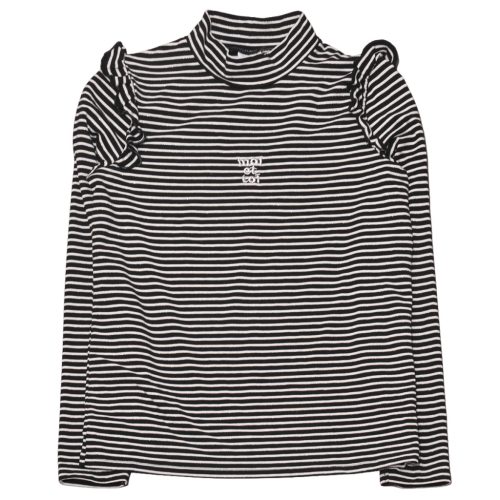 Fekete-fehér csíkos hosszú ujjú felső (170-176)