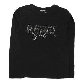 Fekete strasszos felső (158-164)