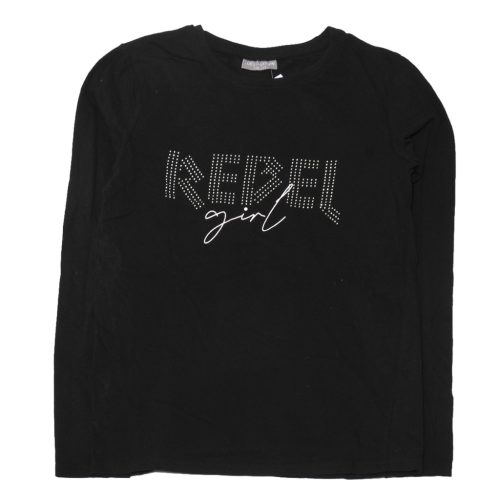 Fekete strasszos felső (158-164)