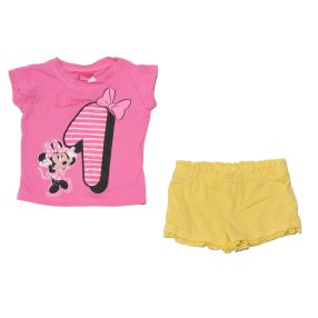 Disney, Minnie - Rózsaszín, sárga ruha szett (80)