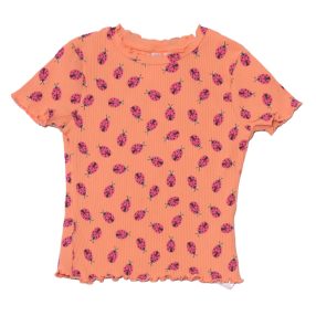 Narancssárga, katicás bordás felső (122)