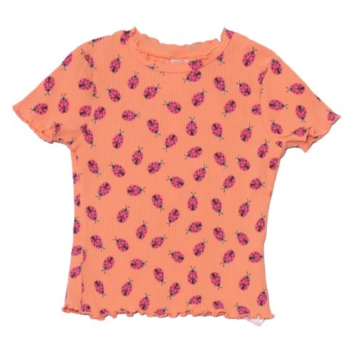 Narancssárga, katicás bordás felső (122)