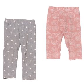 Vertbaudet - Szürke, rózsaszín leggings szett (104)