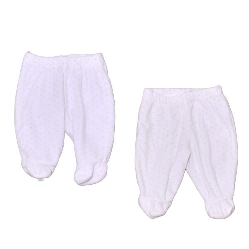 Fehér, pöttyös talpas nadrág szett (50)