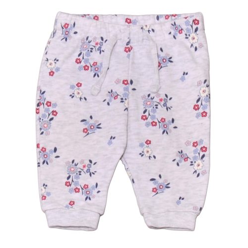 Szürke, virágmintás melegítőnadrág (56-62)