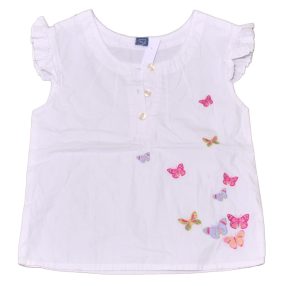 TU - Fehér, hímzett blúz (122-128)