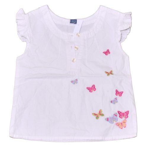 TU - Fehér, hímzett blúz (122-128)