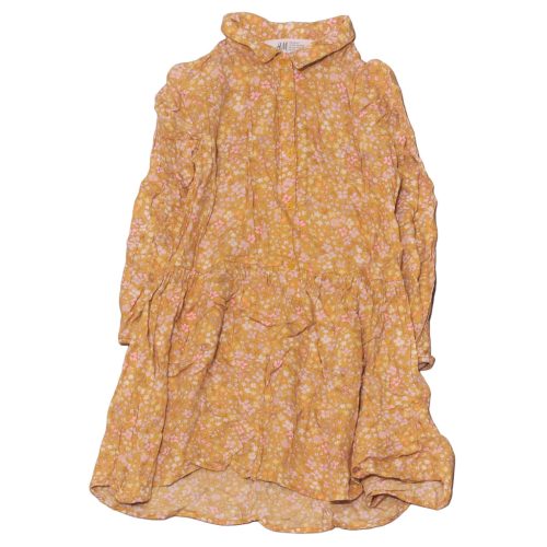H&M - Sárga, virágmintás ruha (128)
